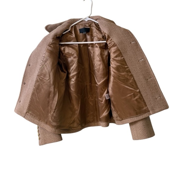 NILI LOTAN Paloma Cotton-Blend Tweed Jacket Camel Sz S - Picture 5 of 10